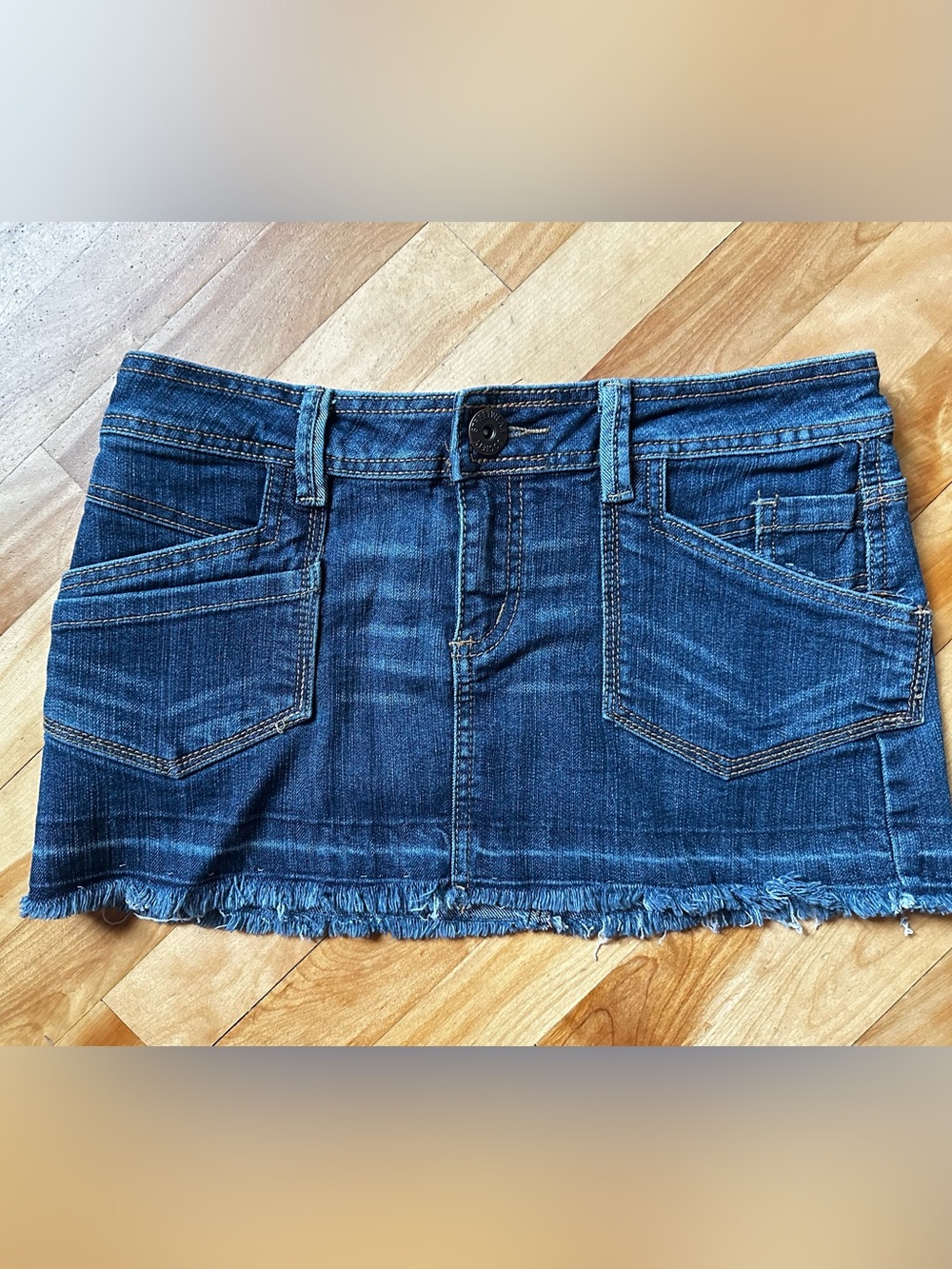 💙 Vintage Y2K streetwear society denim Mini skirt